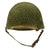 Original U.S. WWII M1 Schlueter Swivel Bale Front Seam Helmet with Westinghouse Liner and Net Original Items