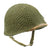 Original U.S. WWII M1 Schlueter Swivel Bale Front Seam Helmet with Westinghouse Liner and Net Original Items
