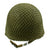 Original U.S. WWII M1 Schlueter Swivel Bale Front Seam Helmet with Westinghouse Liner and Net Original Items