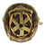 Original U.S. WWII M1 Schlueter Swivel Bale Front Seam Helmet with Westinghouse Liner and Net Original Items