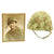 Original U.S. WWII USMC 1943 M1 McCord Front Seam Helmet with 2nd Pattern Cover and Portrait Original Items