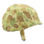 Original U.S. WWII USMC 1943 M1 McCord Front Seam Helmet with 2nd Pattern Cover and Portrait Original Items