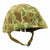 Original U.S. WWII USMC 1943 M1 McCord Front Seam Helmet with 2nd Pattern Cover and Portrait Original Items