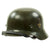 Original German WWII Double Decal NSDAP Civic Police M35 Steel Combat Helmet - marked ET64 Original Items