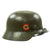 Original German WWII Double Decal NSDAP Civic Police M35 Steel Combat Helmet - marked ET64 Original Items