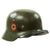 Original German WWII Double Decal NSDAP Civic Police M35 Steel Combat Helmet - marked ET64 Original Items