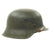 Original German WWII M42 Single Decal Army Heer Helmet with Dome Stamp and Size 57 Liner - ckl64 Original Items