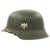 Original German WWII M42 Single Decal Army Heer Helmet with Dome Stamp and Size 57 Liner - ckl64 Original Items
