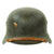 Original German WWII Double Decal NSDAP Civic Police M40 Steel Combat Helmet - marked Q64 Original Items