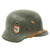 Original German WWII Double Decal NSDAP Civic Police M40 Steel Combat Helmet - marked Q64 Original Items