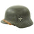 Original German WWII Double Decal NSDAP Civic Police M40 Steel Combat Helmet - marked Q64 Original Items