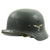 Original German WWII M40 Single Decal Luftwaffe Textured Paint Helmet with 58cm Liner and Dome Stamp - ET66 Original Items