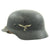 Original German WWII M40 Single Decal Luftwaffe Textured Paint Helmet with 58cm Liner and Dome Stamp - ET66 Original Items