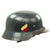 Original German WWII Luftwaffe M35 Double Decal Size 61cm Helmet with 1939 Dome Stamp and LBA Chinstrap - ET68 Original Items