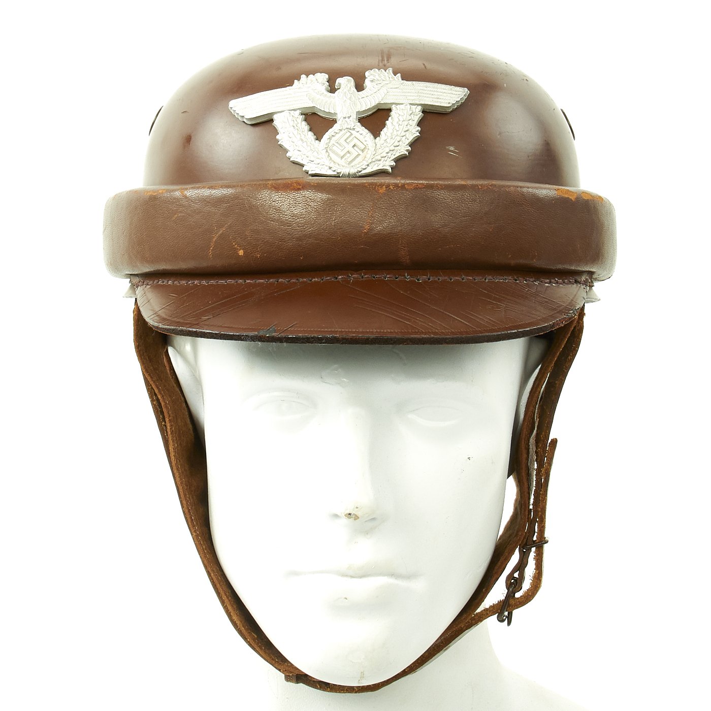 german motorcycle helmets on ebay Original German WWII Rural Police Motorcycle Crash Helmet by EREL