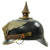 Original Imperial German WWI Prussian Garde Corps Steel Pickelhaube Helmet with Chin Strap - Metalhelm Original Items