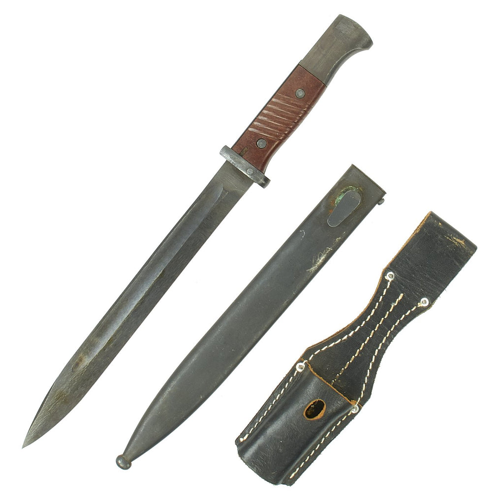 Original German WWII 98k 1944 dated Bayonet by E. & F. Hörster with Scabbard & Frog  - Matching Serial 6625 ee Original Items