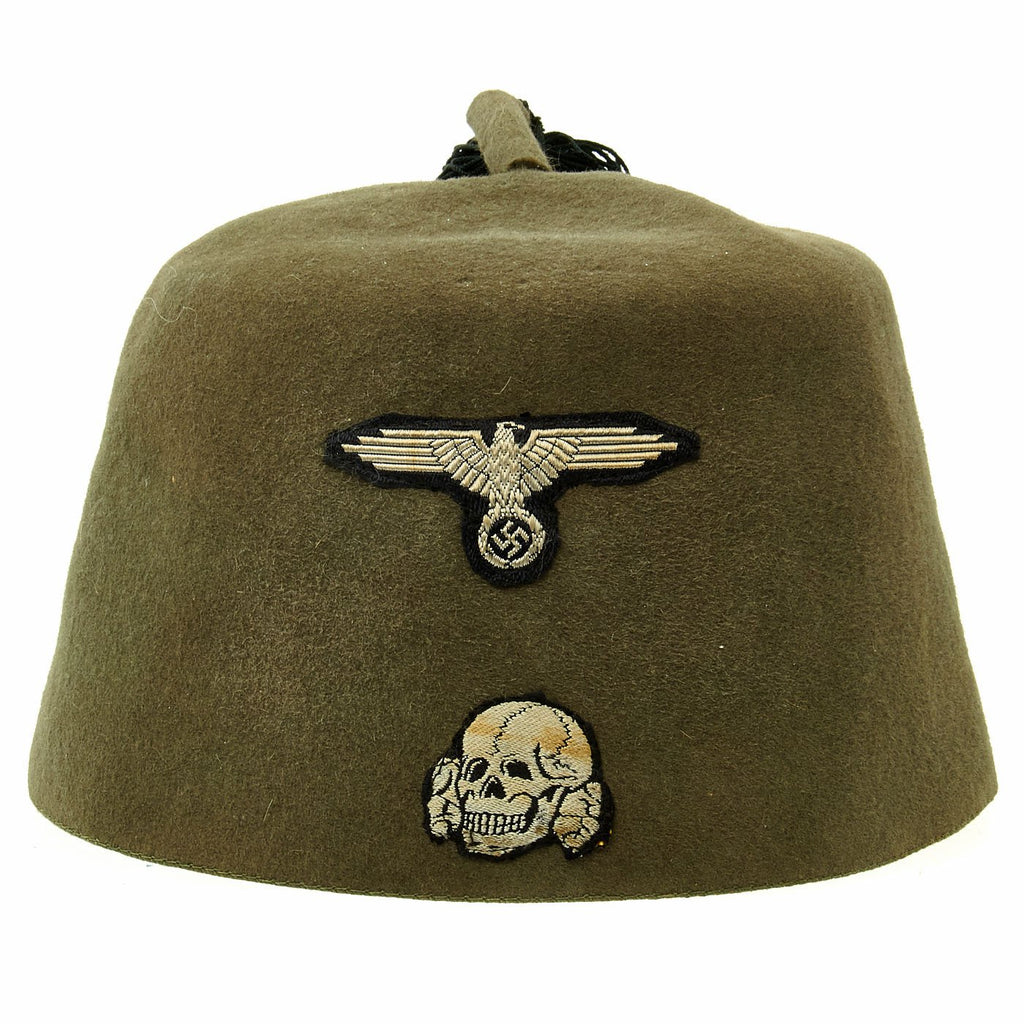 Original German WWII Waffen SS Field Gray M43 Combat Fez for Foreign Volunteers - size 58 Original Items