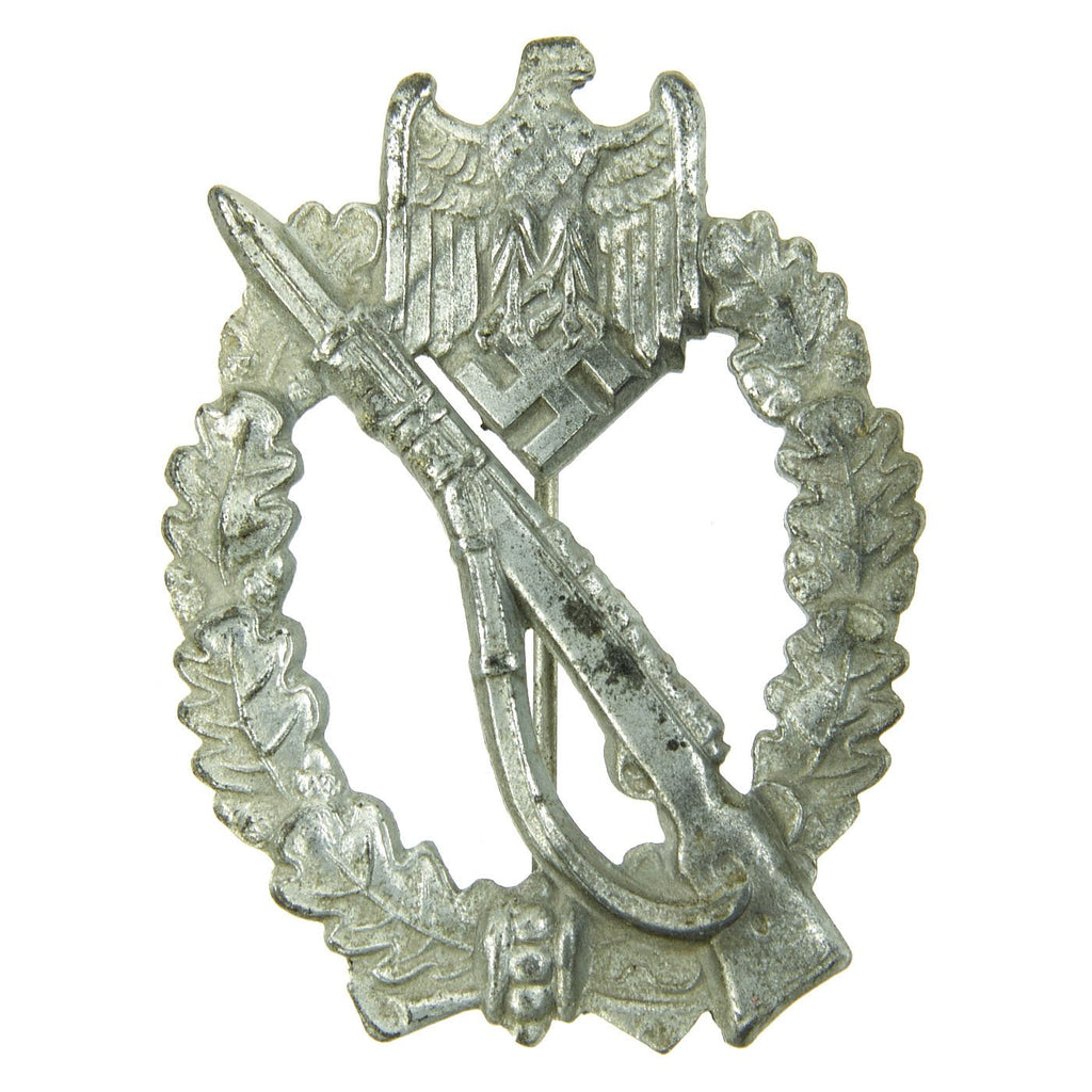Original German WWII Silver Grade Infantry Assault Badge by Hermann Wernstein of Jena-Lobstadt Original Items