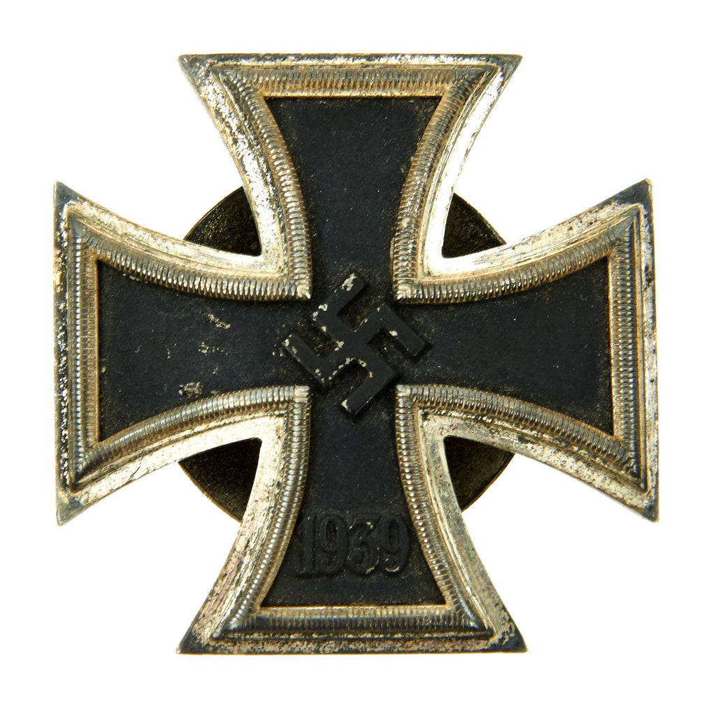 Original German WWII Vaulted Iron Cross First Class 1939 with Screw Back by C. F. Zimmermann Original Items