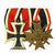 Original WWII German Medal Bar with Iron Cross 2nd Class 1939 and War Merit Cross 2nd Class with Swords Original Items