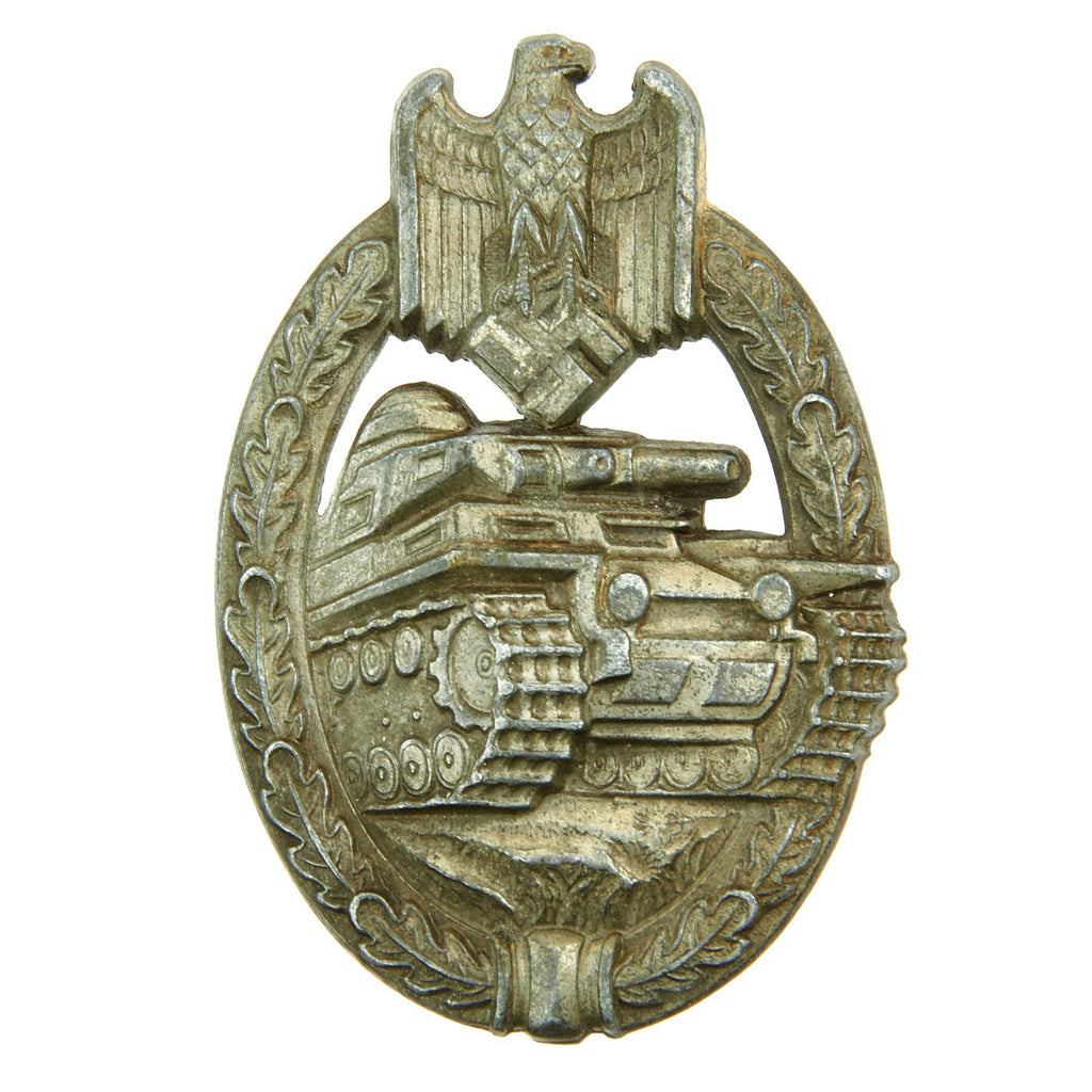 Original German WWII Silver Grade Panzer Assault Tank Badge Original Items