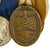Original WWII German Medal Bar with Iron Cross 2nd Class, Wehrmacht 4 Year Service & West Wall Medals Original Items