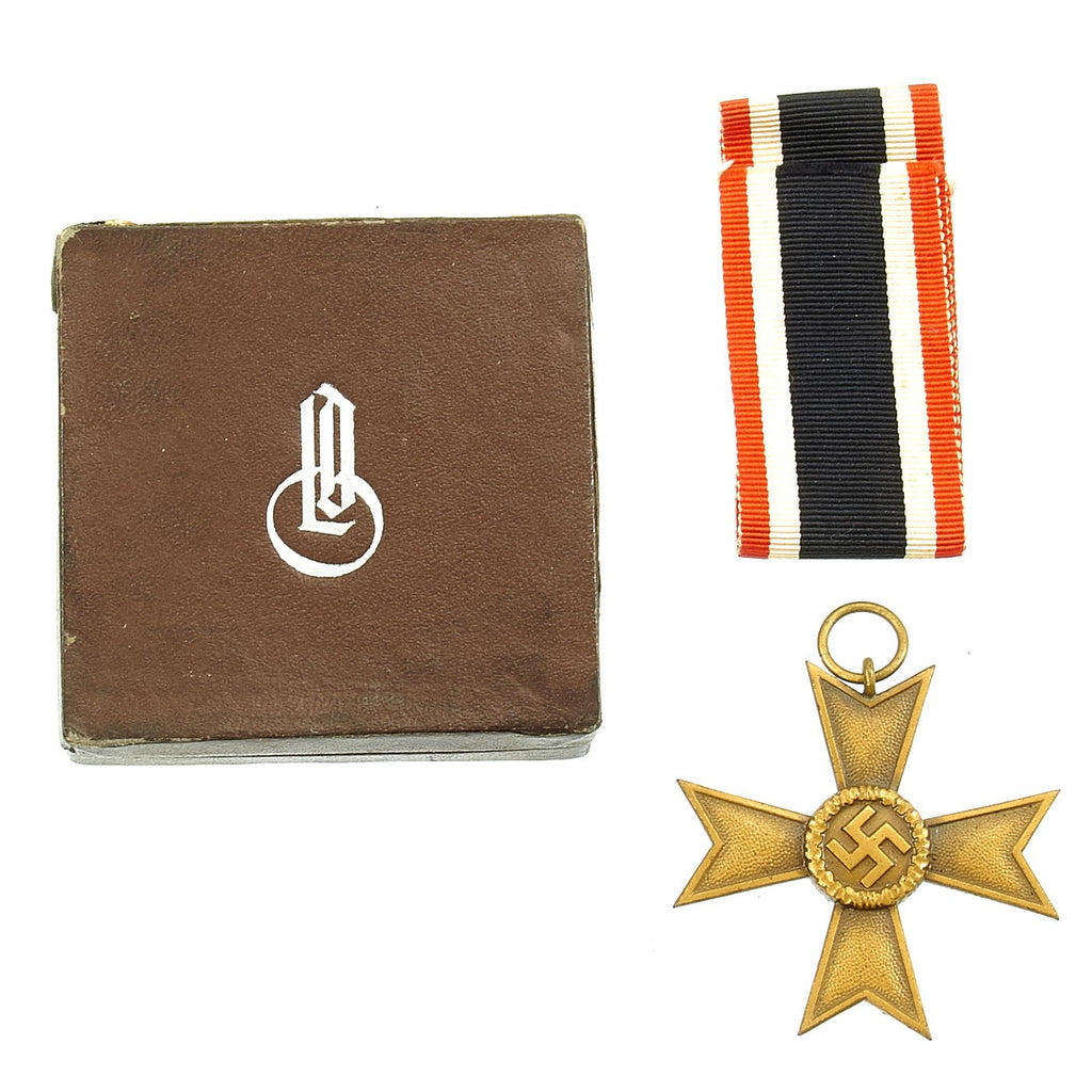 Original German WWII War Merit Cross KvK 2nd Class in Case maker marked L/53 - Kriegsverdienstkreuz Original Items