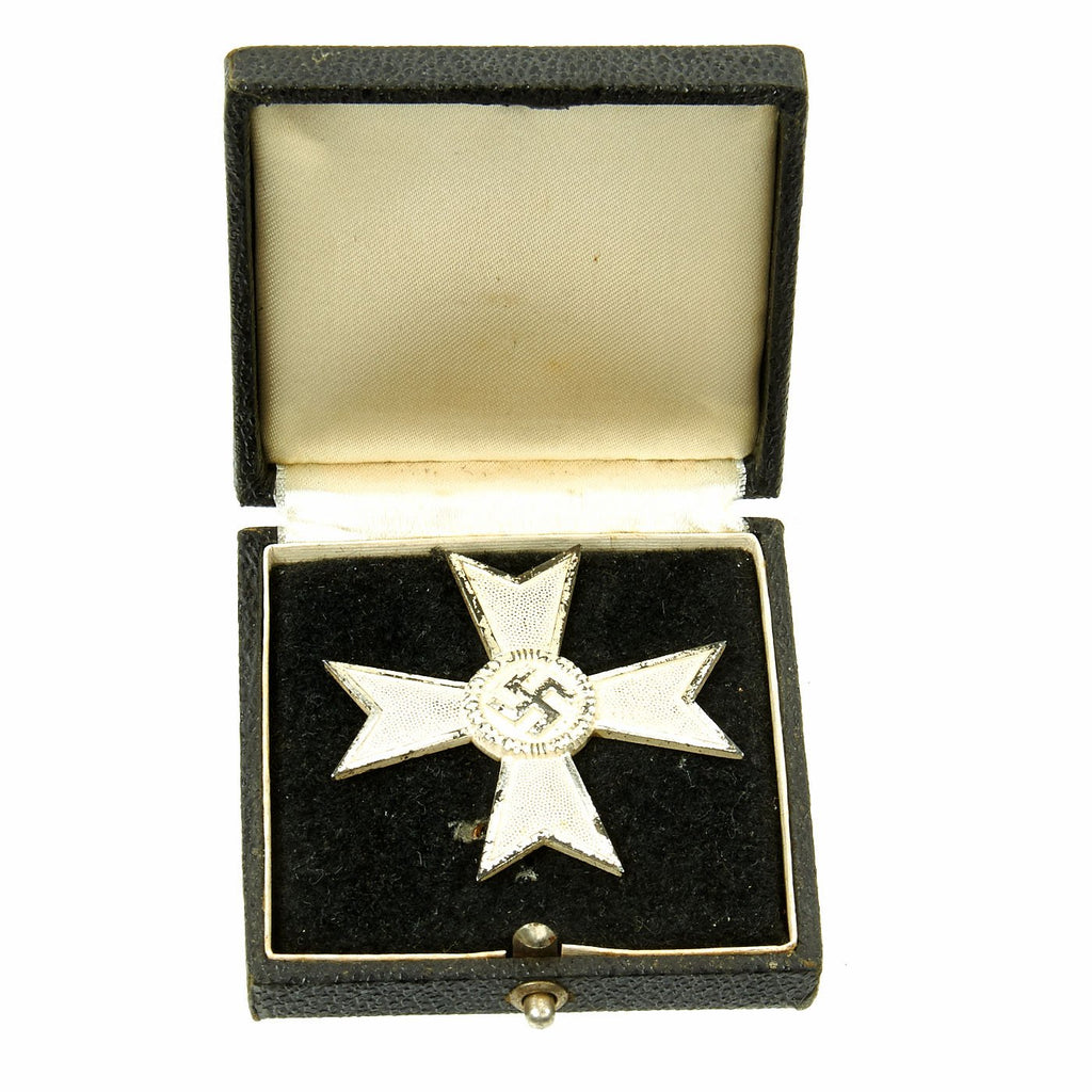 Original German WWII Silver War Merit Cross KvK 1st Class in Case - Kriegsverdienstkreuz Original Items