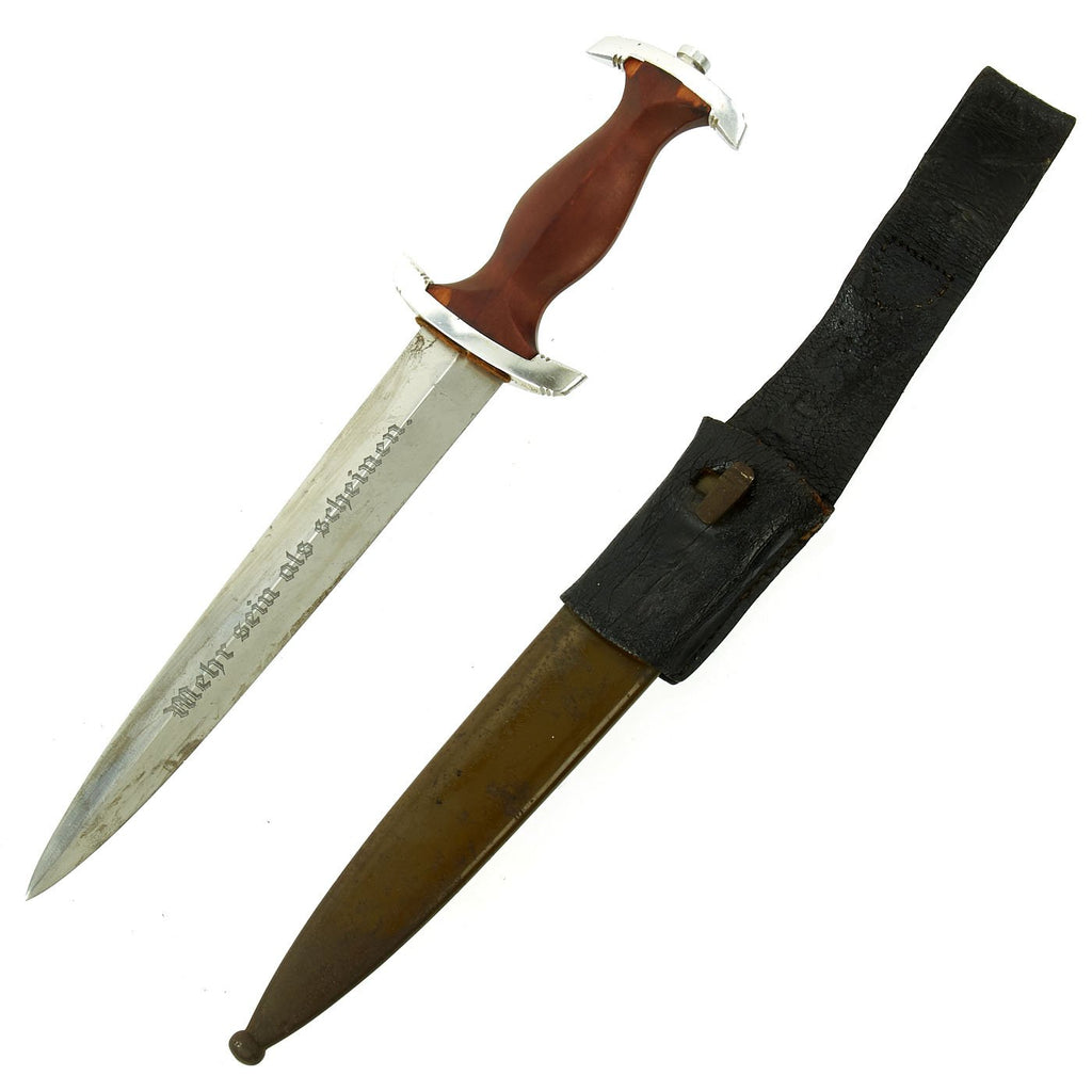 Original German WWII NPEA Student Dagger with Scabbard and Frog by Karl Burgsmüller of Berlin Original Items
