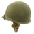 Original U.S. WWII Inland Paratrooper M1C Helmet Liner with Fixed Bale Helmet Original Items