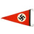 Original German WWII NSDAP National Socialist Rigid Vehicle Staff Pennant Flag Original Items