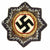 Original German WWII Luftwaffe Gold 1941 German Cross Award Embroidered Cloth Badge in Blue Original Items