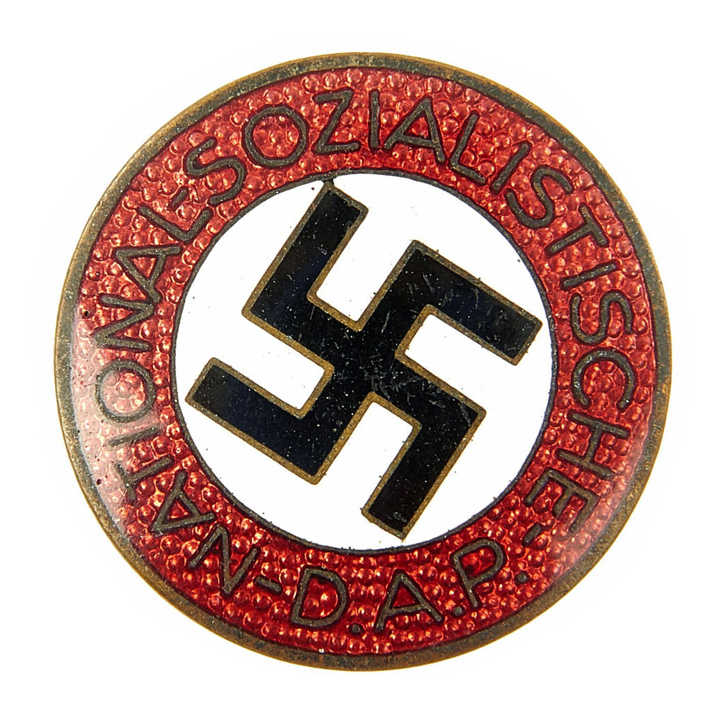 Original German NSDAP Party Enamel Membership Badge Pin by Wilhelm Deumer - RZM M1/120 Original Items