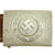 Original German WWII Pebbled Aluminum Police EM/NCO Belt Buckle by E. Ferd. Wiedmann - Dated 1938 Original Items