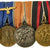 Original WWI / WWII German Medal Bar - 7 Medals Including Bavarian Military Merit Cross 1st Class with Swords Original Items