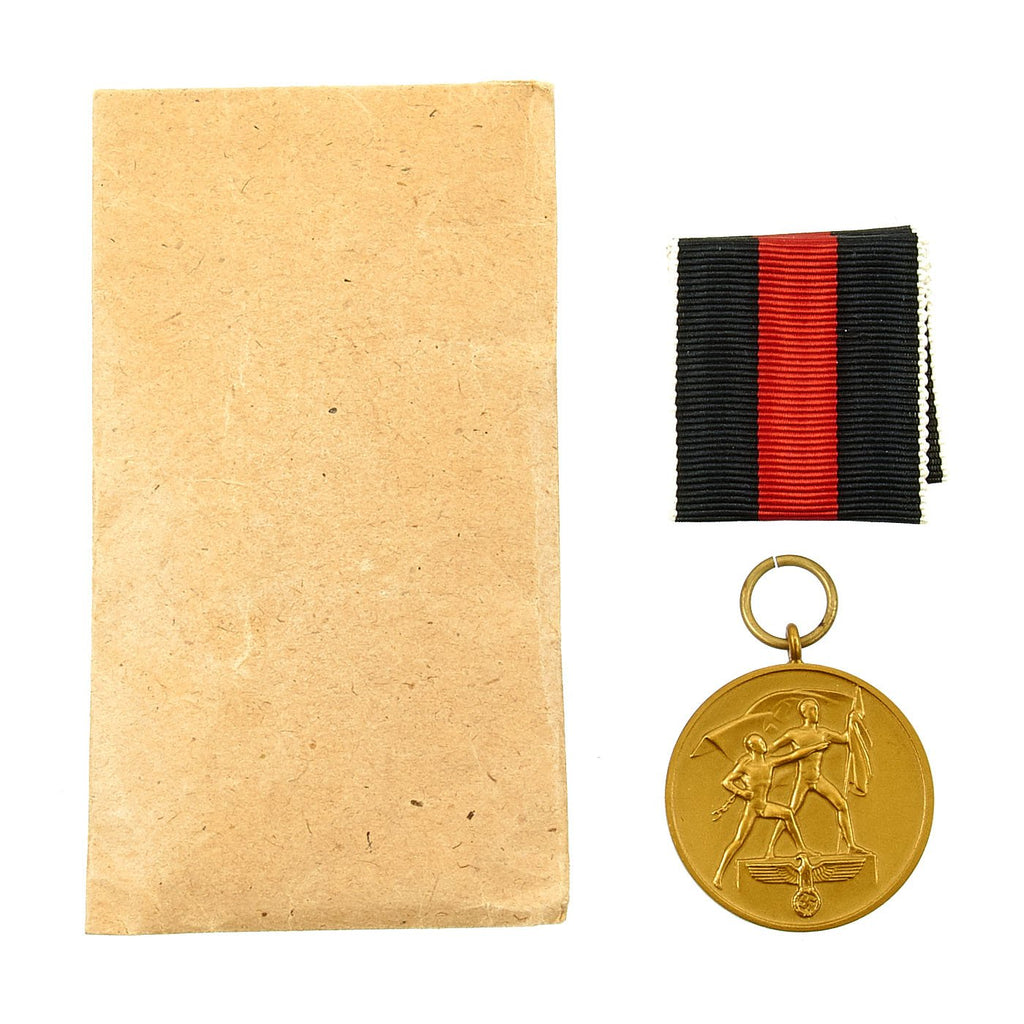 Original German WWII Unissued 1 October 1938 Commemorative Sudetenland Medal in Packet Original Items