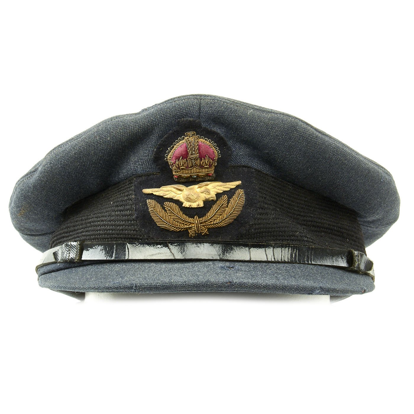 Original British WWII Royal Air Force RAF Officer Visor Cap