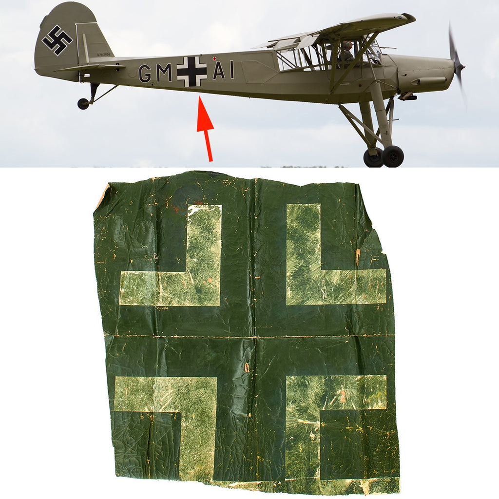 Original German WWII Fieseler Fi 156 Storch Aircraft Balkan Cross Fuselage Section Original Items