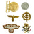 Original German WWII Political Organization Insignia Grouping: SA Buckle, Badges, & Tinnies Original Items