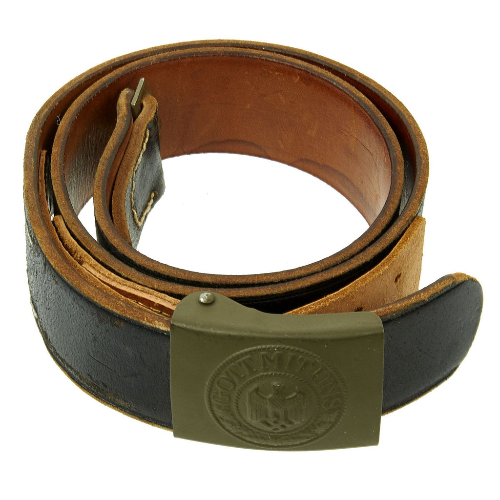 Original German WWII Unissued Army Heer Belt with Steel Buckle by Noelle & Hueck - Dated 1941 Original Items