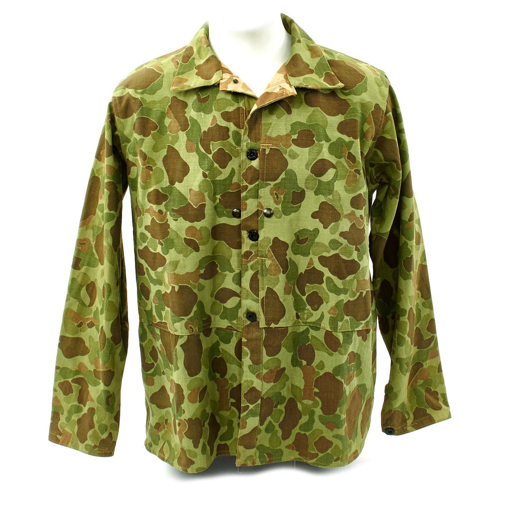 Original U.S. WWII USMC P44 Camouflage Pattern 1944 Utility Coat - Size 40 Original Items