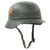 Original German WWII Beaded M35 NSDAP Double Decal Civic Police Steel Helmet - size 57 Liner Original Items