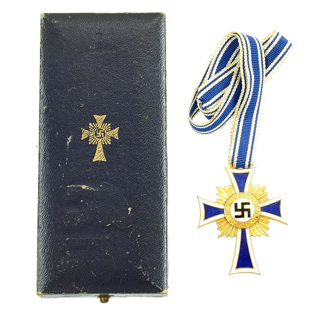 Original German WWII 1st Class Gold Mother’s Cross in Case by Ph. Türk's Wwe. of Vienna Original Items
