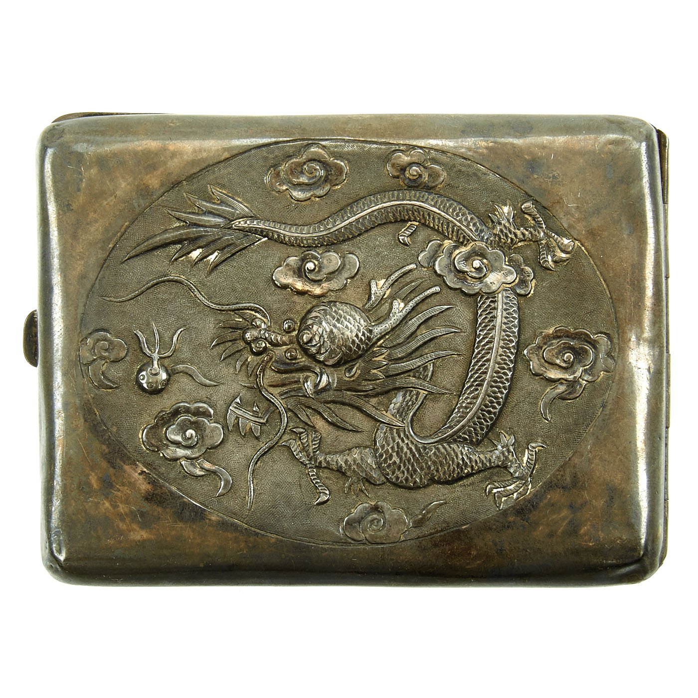 usmc cigarette case Original U.S. WWII China Marine Named Silver Cigarette Case