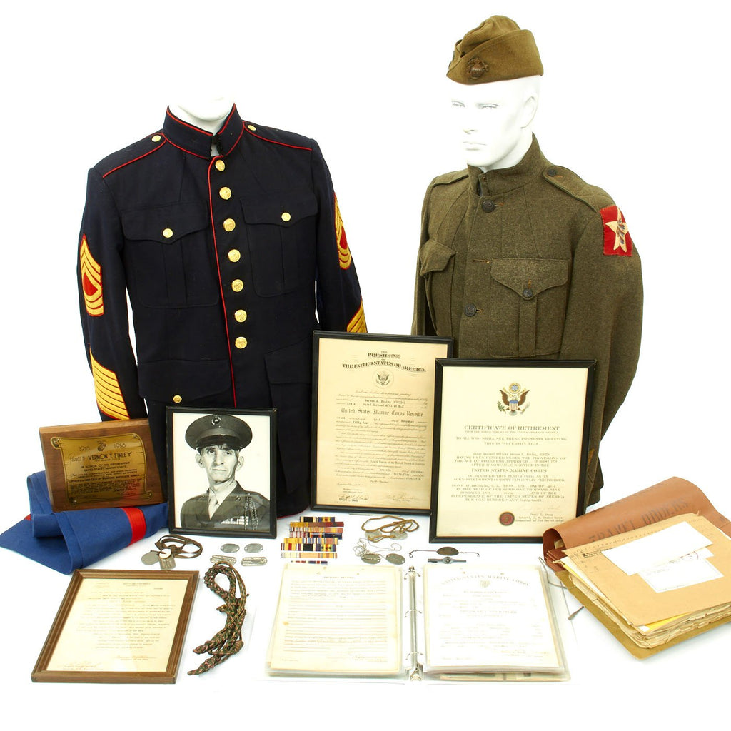 Original WWI U.S. Marine Corps 1st Battalion 5th Marines Company Runner Named Grouping - Vernon Finely Original Items