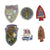 Original U.S. WWII Special Operations Unit Patch Grouping - Set of 6 Original Items