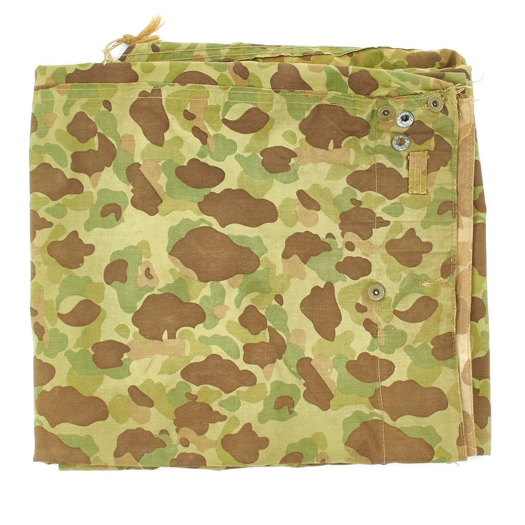 Original U.S. WWII USMC 1943 Dated Shelter Half - Reversible Camouflage Original Items