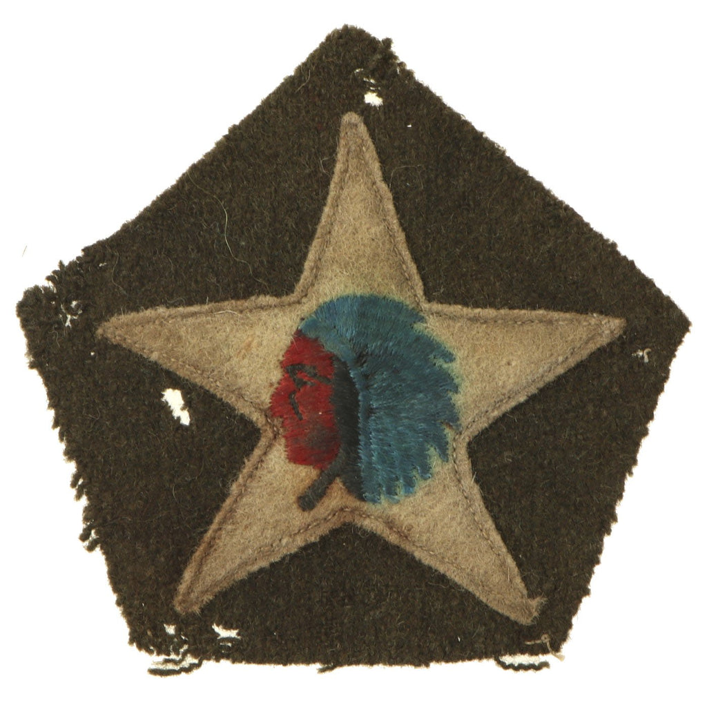 Original WWI U.S. Army Headquarters Company 9th Infantry Regiment Uniform Insignia Patch - 2nd Division Original Items