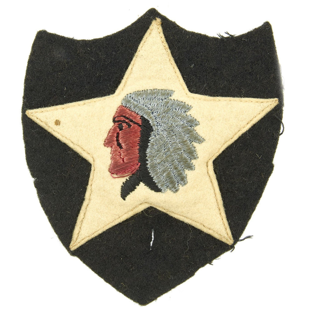 Original U.S. WWI 2nd Infantry Division Headquarters English Made Uniform Insignia Patch Original Items